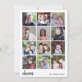 12 Foto-kerstcollage - Minimalistisch voor de kast Feestdagenkaart (Voorkant)