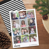 12 Foto-kerstcollage - Minimalistisch voor de kast Feestdagenkaart