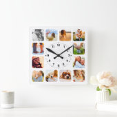 12 Foto met witte wandklok (Huis)