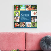 12 Foto Modern Blauwe Beste Neef Ooit Definitie Canvas Afdruk (Insitu (Woonkamer))