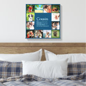 12 Foto Modern Blue Best Cousin Ever Definition Canvas Afdruk (Insitu (Slaapkamer))