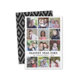 12 Foto - Okayest Year 2020 Black White Feestdagenkaart