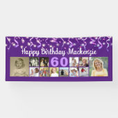 12 Foto Paarse Streamers Confetti Spandoek (Horizontaal)