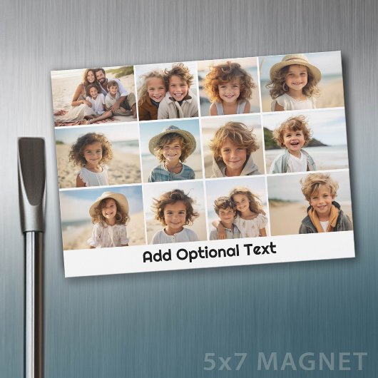 12 Foto-rastercollage - Wit - Mod Type Magneet