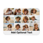 12 Foto-rastercollage - Wit - Mod Type Zwart Magneet (Horizontaal)