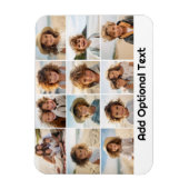 12 Foto-rastercollage - Wit - Mod Type Zwart Magneet (Verticaal)