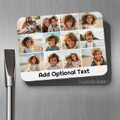 12 Foto-rastercollage - Wit - Mod Type Zwart Magneet