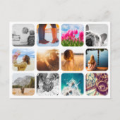 12 Foto Vakantie Ansichtkaart Sjabloon Raster Fram Briefkaart (Voorkant)