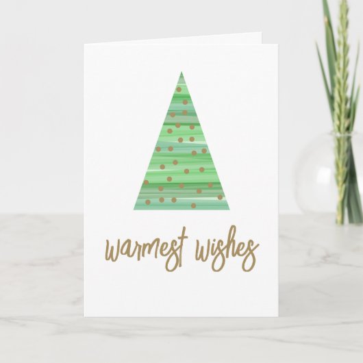 12 Foto: Warmest Wishes Christmas Tree Ornaments Feestdagen Kaart (Voorkant)