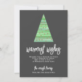 12 Foto: Warmest Wishes Christmas Tree Ornaments Feestdagenkaart (Voorkant)