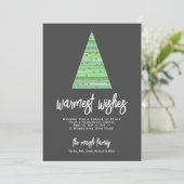 12 Foto: Warmest Wishes Christmas Tree Ornaments Feestdagenkaart (Staand voorkant)