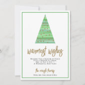 12 Foto: Warmest Wishes Christmas Tree Ornaments Feestdagenkaart (Voorkant)