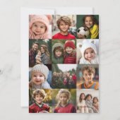 12 Fotocollage 2-zijdige Kerstmis - Download 2023 Feestdagenkaart (Voorkant)