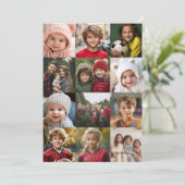 12 Fotocollage 2-zijdige Kerstmis - Download 2023 Feestdagenkaart (Staand voorkant)