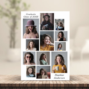 12 Fotocollage Afstuderen magnetische Kaart