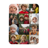 12 Fotocollage - Foto's alleen vierkant bijgesnede Magneet (Verticaal)