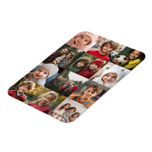 12 Fotocollage - Foto's alleen vierkant bijgesnede Magneet (Linkerzijde)