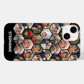 12 Fotocollage - funky zeshoek - Willekeurig patro Case-Mate iPhone Case (Achterkant (horizontaal))