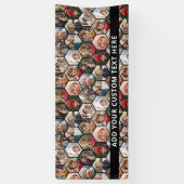 12 Fotocollage - funky zeshoek - Willekeurig patro Spandoek (Verticaal)