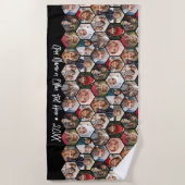 12 Fotocollage - funky zeshoek - Willekeurig patro Strandlaken (Voorkant)