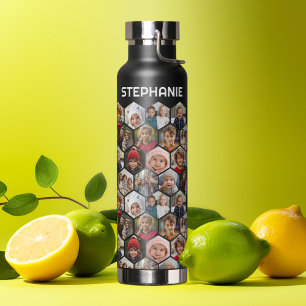 12 Fotocollage - funky zeshoek - Willekeurig patro Waterfles