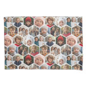 12 Fotocollage - funky zeshoekig patroon overal Kussensloop (Voorkant)