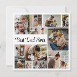 12 Fotocollage Gelukkige Vaderdag Beste Papa Ooit Feestdagenkaart