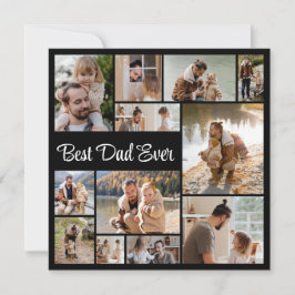 12 Fotocollage Gelukkige Vaderdag Beste Papa Ooit Feestdagenkaart