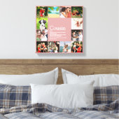 12 Fotocollage Girly Pink Cousin Definitie Canvas Afdruk (Insitu (Slaapkamer))