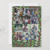 12 Fotocollage - Merry Script - Botanisch Feestdagenkaart (Achterkant)