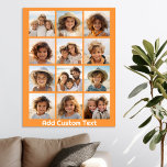 12 Fotocollage met Oranje achtergrond Poster<br><div class="desc">Voeg je favoriete afbeeldingen toe aan deze leuke sjabloon. U kunt de foto's van het Instagram of om het even welke foto's voor dit net gebruiken.</div>