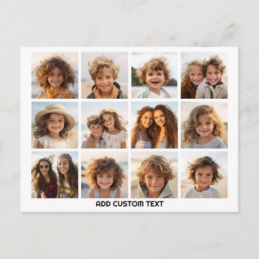 12 Fotocollage met witte achtergrond Briefkaart (Voorkant)