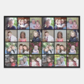 12 Fotocollage met zwarte achtergrond Inpakpapier Vel (Voorkant 3)