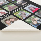 12 Fotocollage met zwarte achtergrond Sherpa Deken (3/4)