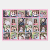 12 Fotocollage - pastelkleurachtergronden Inpakpapier Vel (Voorkant)