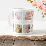 12 Fotocollage Pink World's Best Great Grandma Koffiemok<br><div class="desc">'s Werelds beste grote oma koffie mok gepersonaliseerd met 12 foto's. Perfecte aandenken cadeau voor overgrootmoeder voor kerst,  verjaardag,  moederdag en grootouders dag.</div>