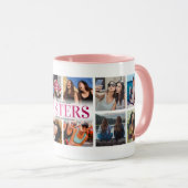 12 Fotocollage Roze Zusters Mok (Voorkant rechts)