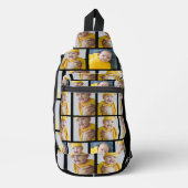 12 Fotocollage Sjabloon Maak je eigen plezier Sling Bag (Voorkant)