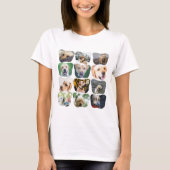 12 Fotocollage Uniek Gepersonaliseerd T-shirt (Voorkant)