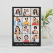 12 Fotocollage Voeg uw eigen Wenskaart toe (Staand voorkant)