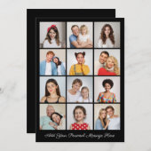 12 Fotocollage Voeg uw eigen Wenskaart toe (Voorkant / Achterkant)