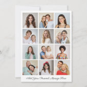 12 Fotocollage Voeg uw eigen Wenskaart toe (Voorkant)