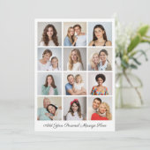 12 Fotocollage Voeg uw eigen Wenskaart toe (Staand voorkant)