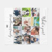 12 Fotocollage wat per jaar Fleece Deken (Voorkant (Horizontaal))