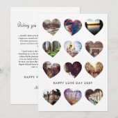 12 Fotografie-collage-Valentijnsdag-liefdeskaart Feestdagenkaart (Voorkant / Achterkant)