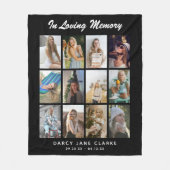 12 Fotogrid 'In Loving Memory' Memorial Fleece Deken (Voorkant)