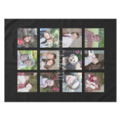 12 Fotoinstagram collage met zwarte achtergrond Tafelkleed (Voorkant (Horizontaal))