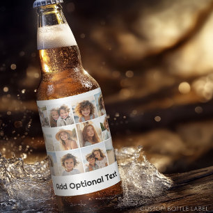 12 Fotoraster Collage - Wit - Mod Type Zwart Bier Etiket