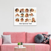 12 Fotoraster Collage - Wit - Mod Type Zwart Canvas Afdruk (Insitu (Woonkamer))