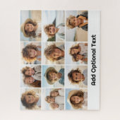 12 Fotoraster Collage - Wit - Mod Type Zwart Legpuzzel (Verticaal)